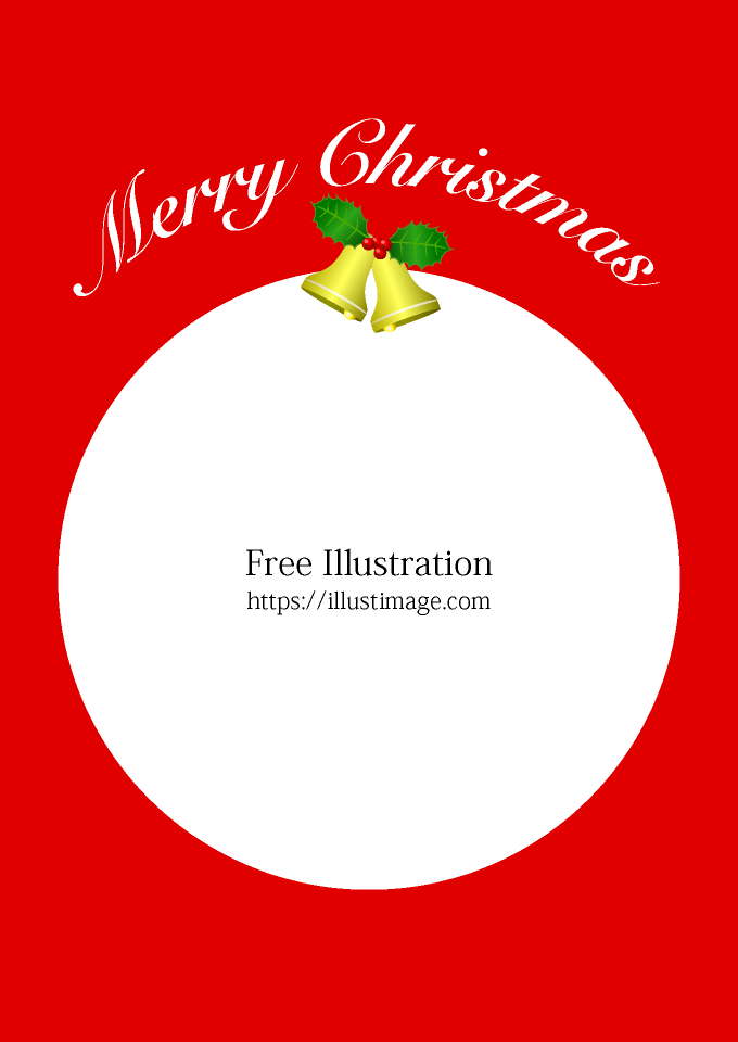 クリスマスベルのポスターの無料イラスト素材 イラストイメージ