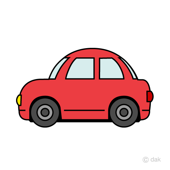 赤色の車イラストのフリー素材 イラストイメージ