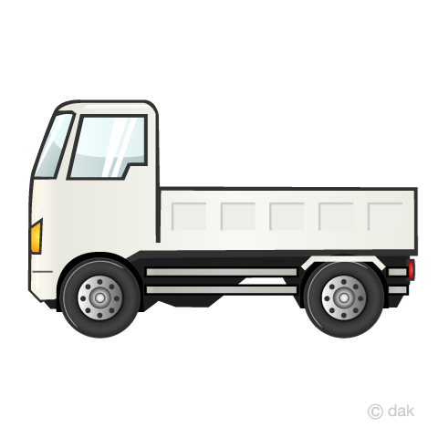 平ボディのトラックの無料イラスト素材 イラストイメージ