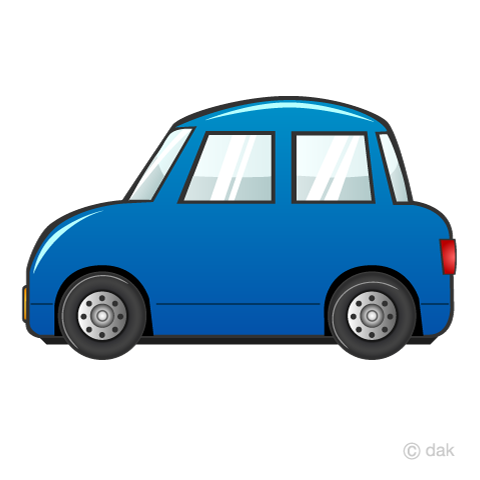 青色の車の無料イラスト素材 イラストイメージ