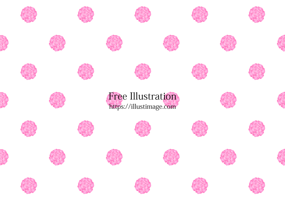 ピンク色バラ柄の壁紙の無料イラスト素材 イラストイメージ