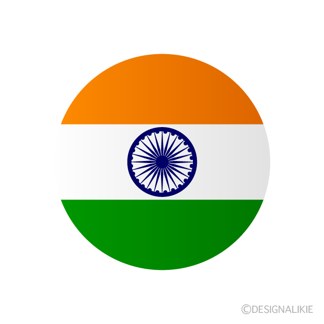 インド国旗（円形）