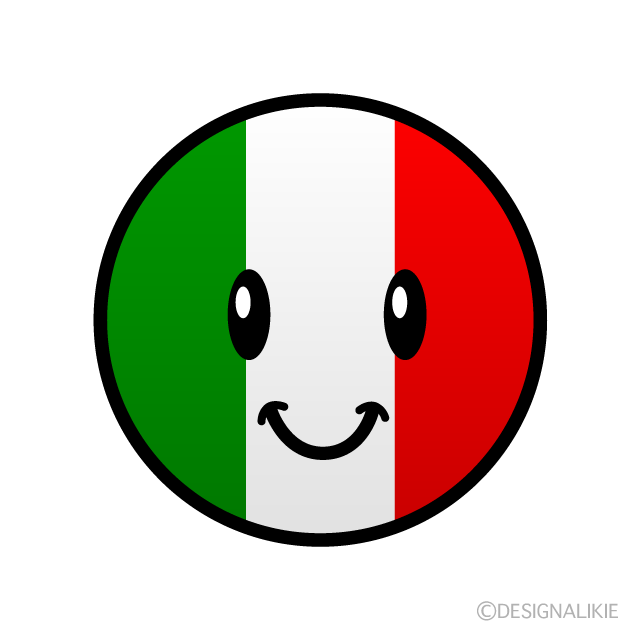 可愛いイタリア国旗キャラの無料イラスト素材 イラストイメージ