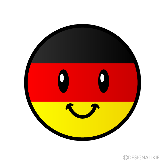 可愛いドイツ国旗キャライラストのフリー素材 イラストイメージ