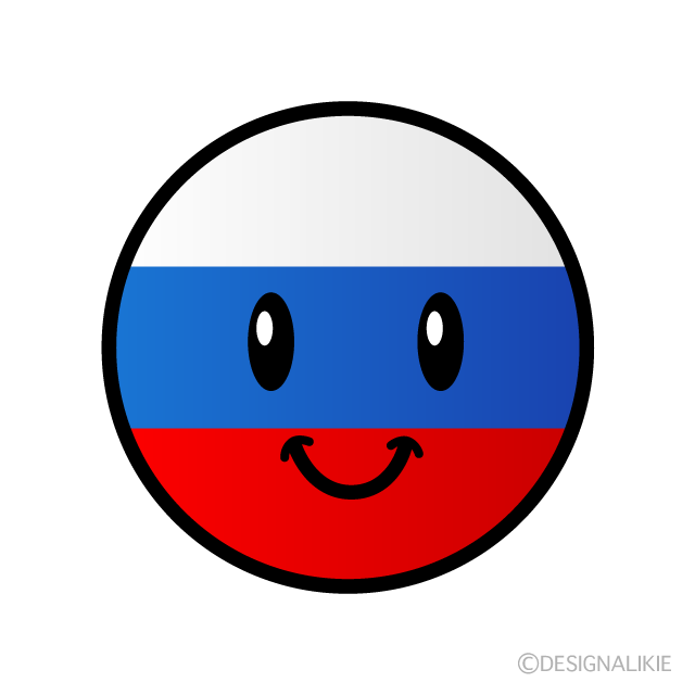 可愛いロシア国旗キャライラストのフリー素材 イラストイメージ