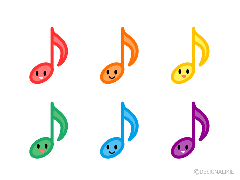 Kasword 音符 かわいい 虹 イラスト