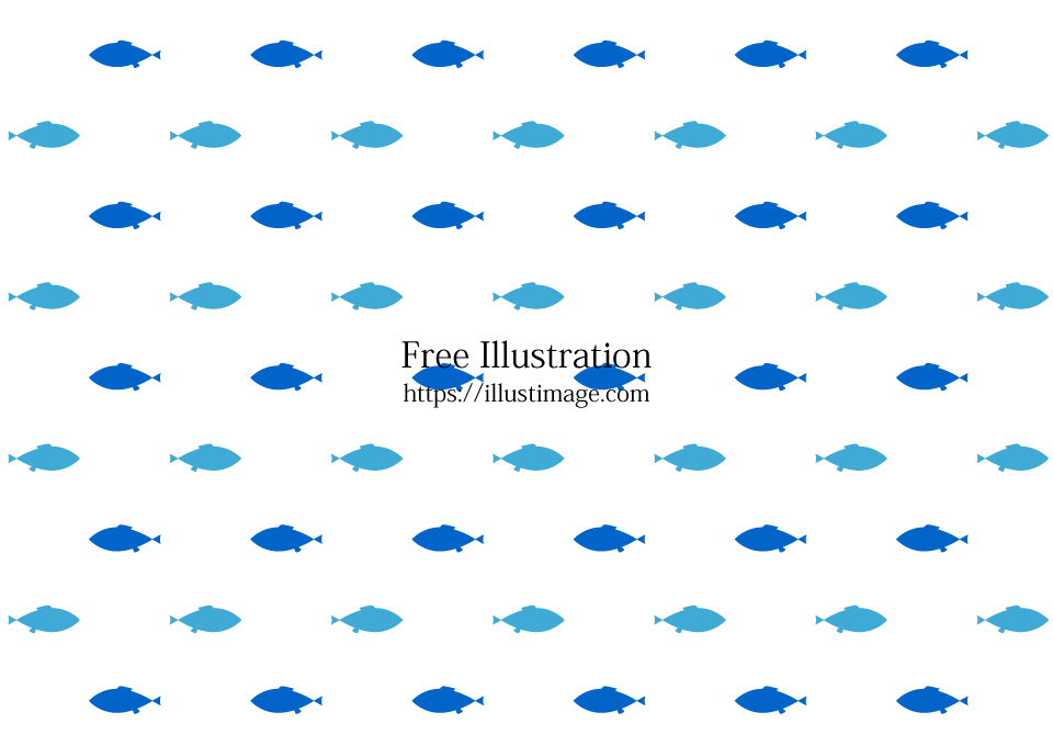 青い魚壁紙イラストのフリー素材 イラストイメージ