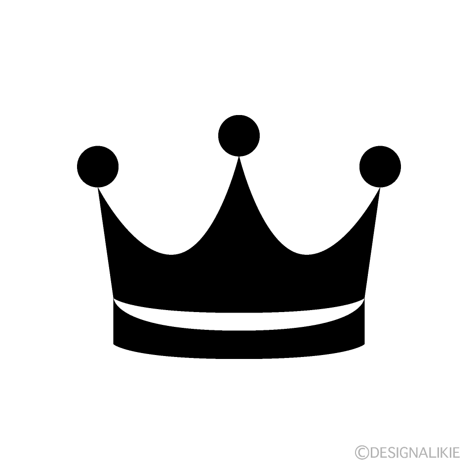 王冠シルエットイラストのフリー素材 イラストイメージ