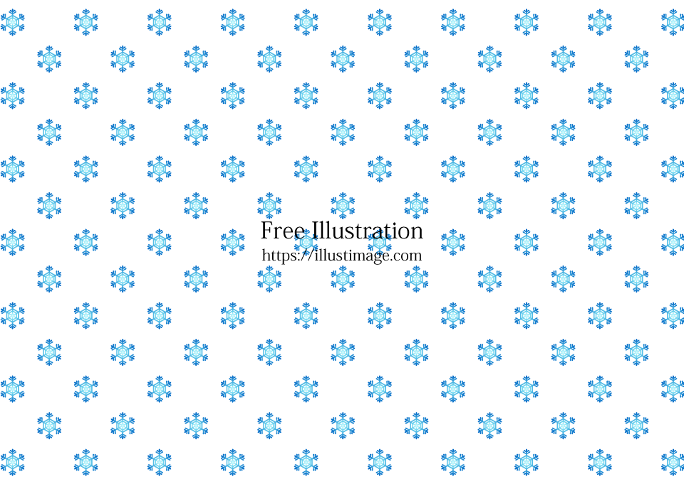 水色の雪結晶模様の壁紙の無料イラスト素材 イラストイメージ