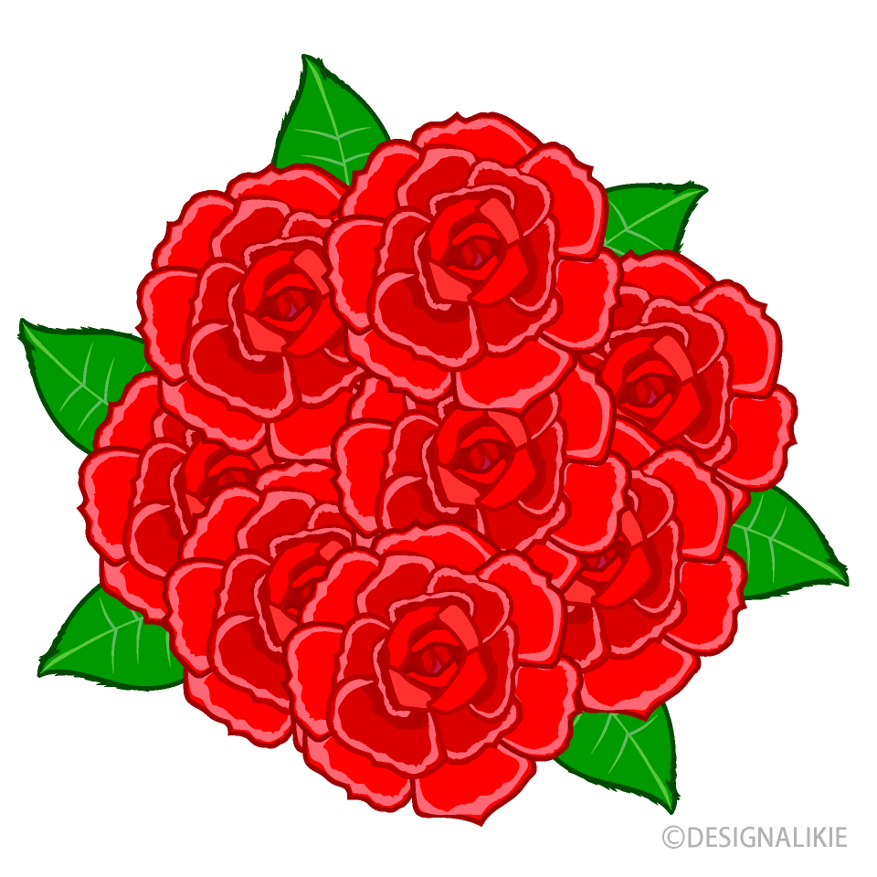 バラの花束の無料イラスト素材 イラストイメージ
