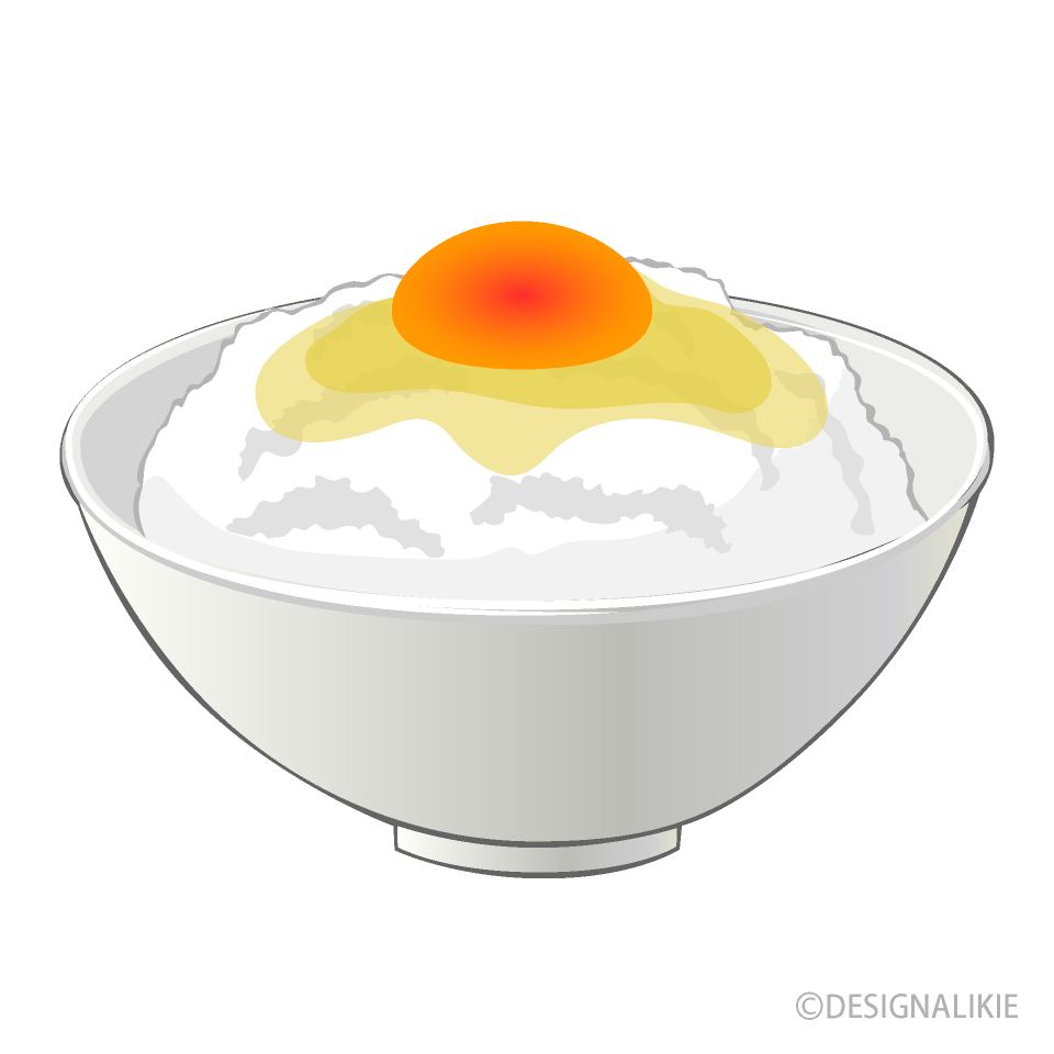 卵かけご飯 Tkg イラストのフリー素材 イラストイメージ