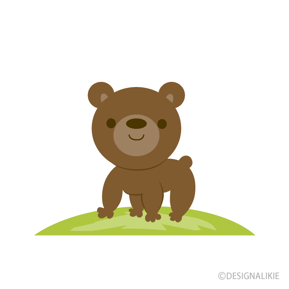 可愛い熊の無料イラスト素材 イラストイメージ