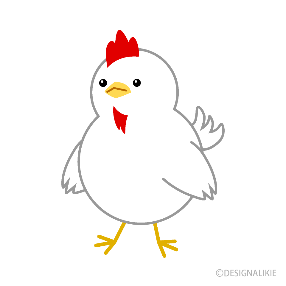 可愛い鶏の無料イラスト素材 イラストイメージ