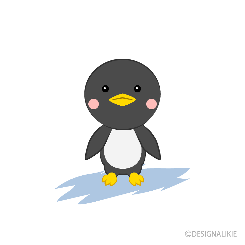 可愛いペンギンの無料イラスト素材 イラストイメージ
