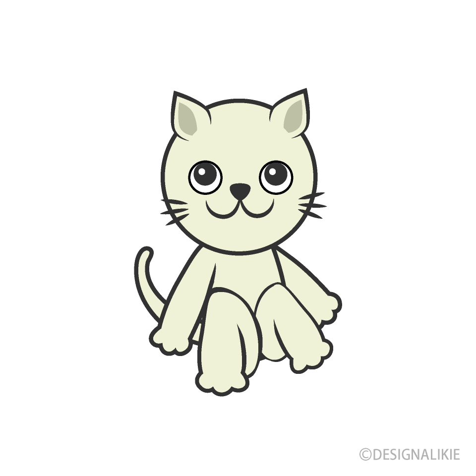ネコのキャラクターイラストのフリー素材 イラストイメージ