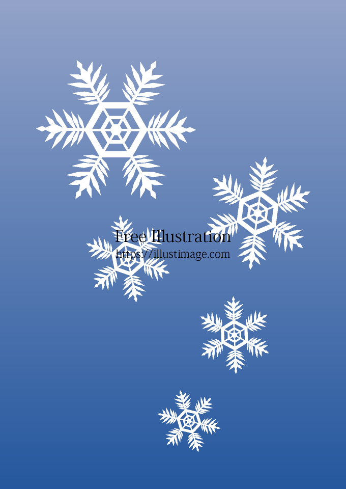 大きな雪結晶の背景画像の無料イラスト素材 イラストイメージ