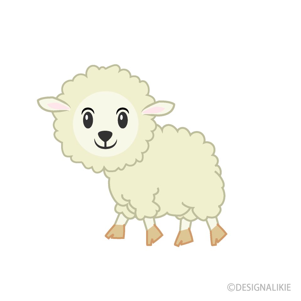 羊キャラクターイラストのフリー素材 イラストイメージ