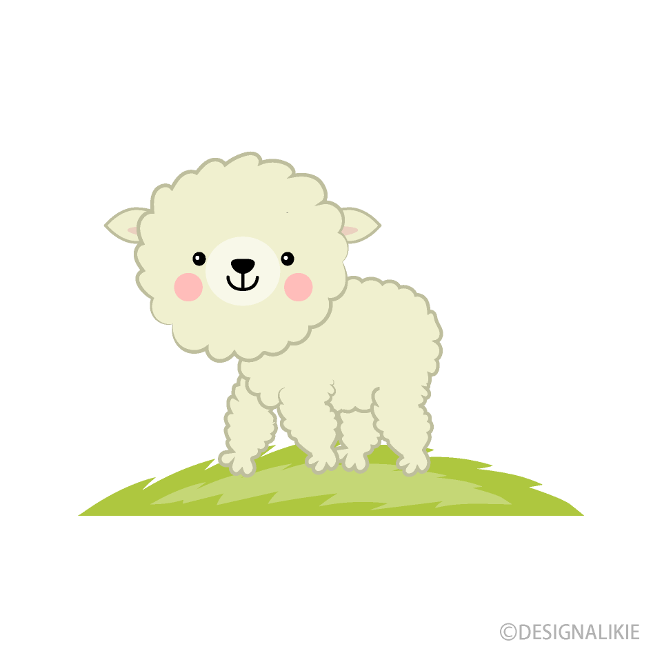 可愛い羊イラストのフリー素材 イラストイメージ