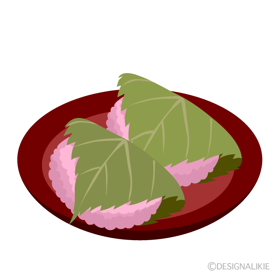 桜餅の無料イラスト素材 イラストイメージ