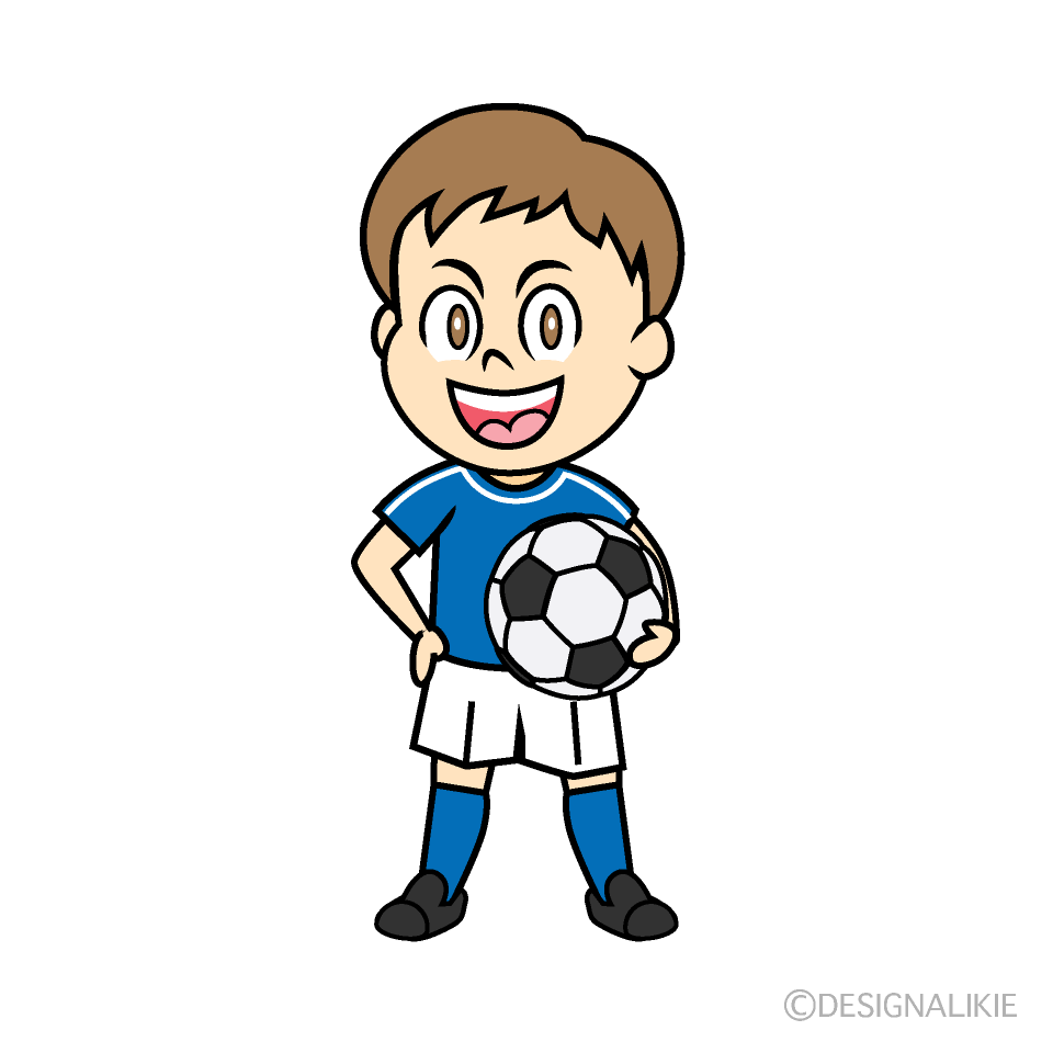 笑顔のサッカー少年の無料イラスト素材 イラストイメージ
