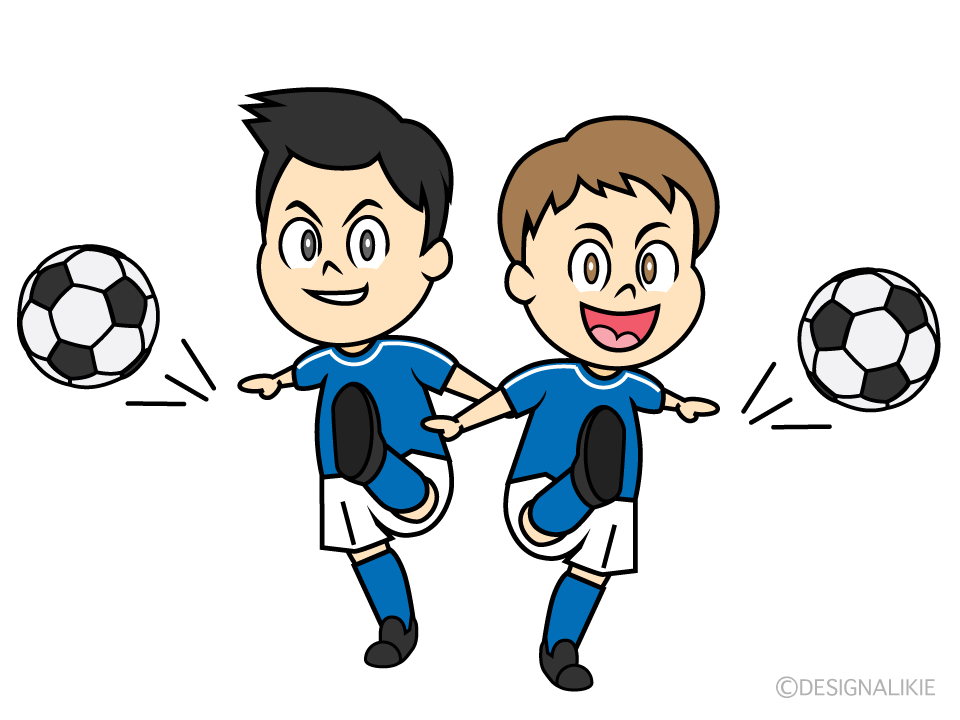サッカー大好きな男の子イラストのフリー素材 イラストイメージ