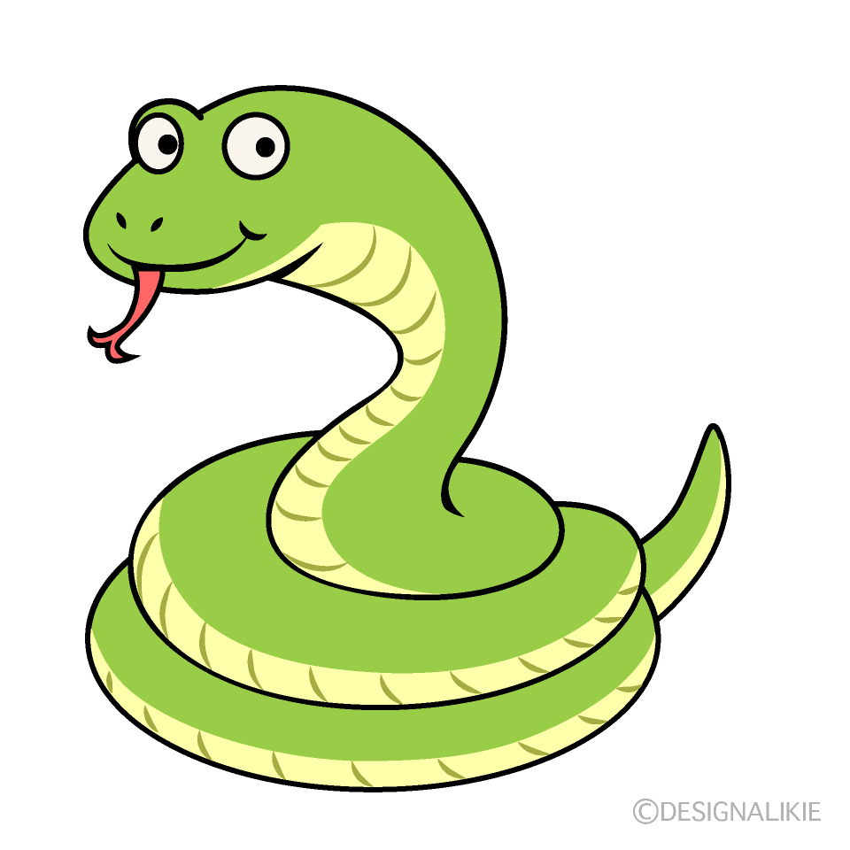 ポップなヘビの無料イラスト素材 イラストイメージ