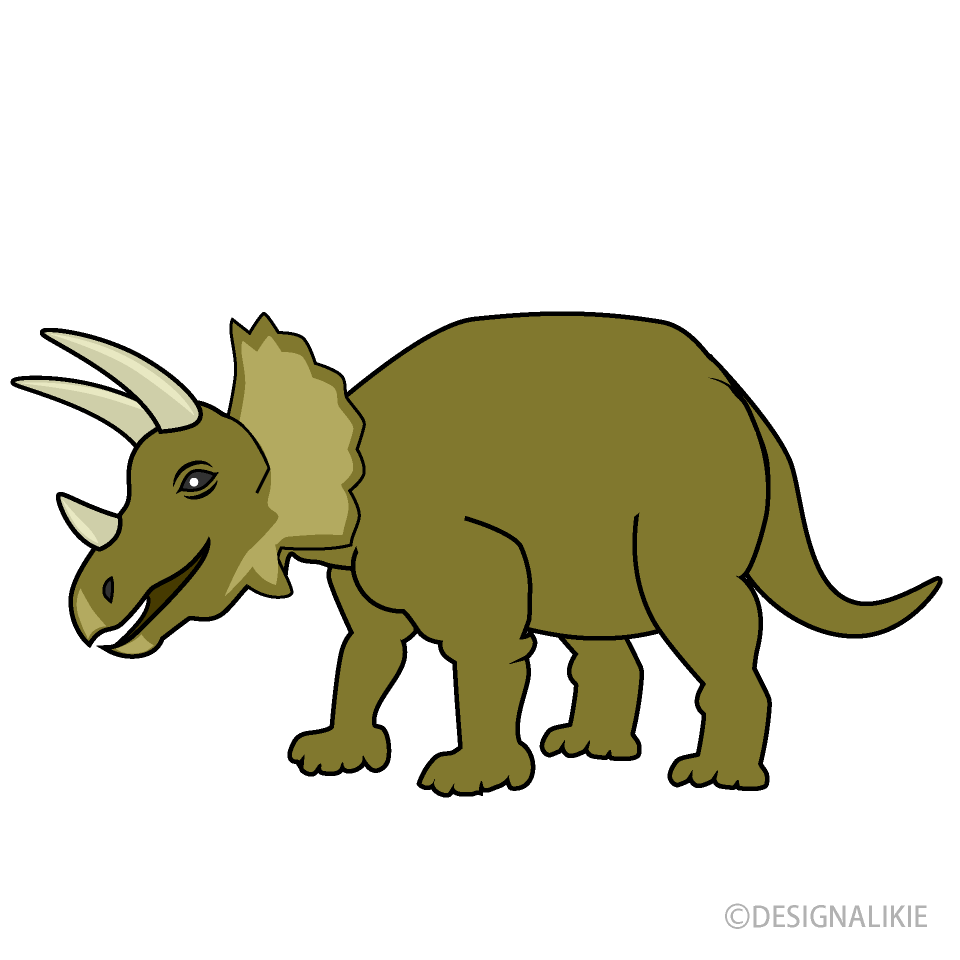 恐竜 ケラトプスイラストのフリー素材 イラストイメージ