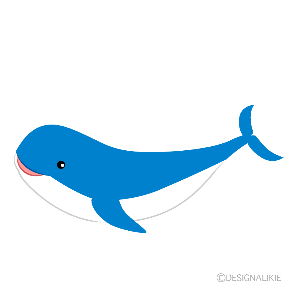 可愛いクジラの無料イラスト素材 イラストイメージ