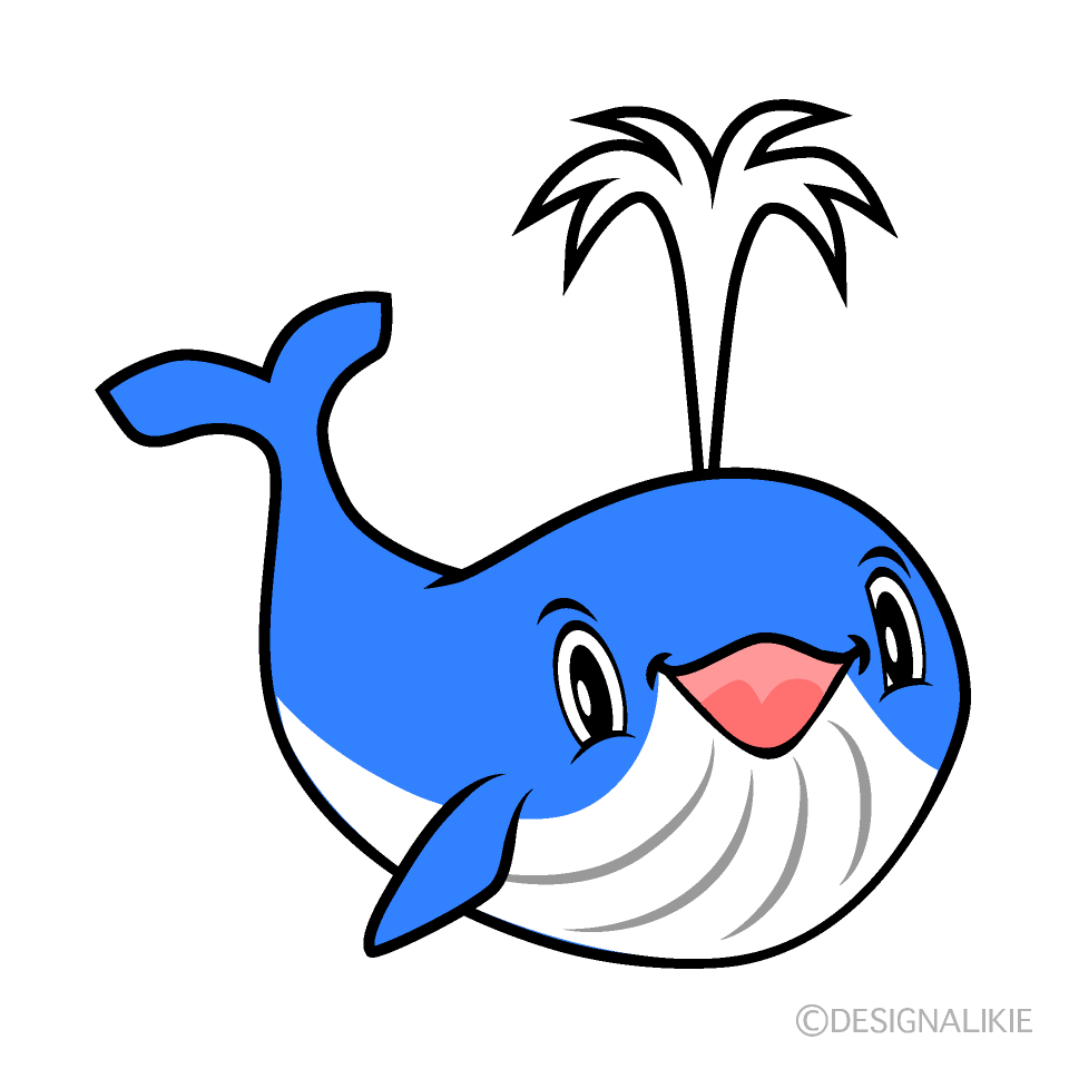 クジラのキャラクターの無料イラスト素材 イラストイメージ