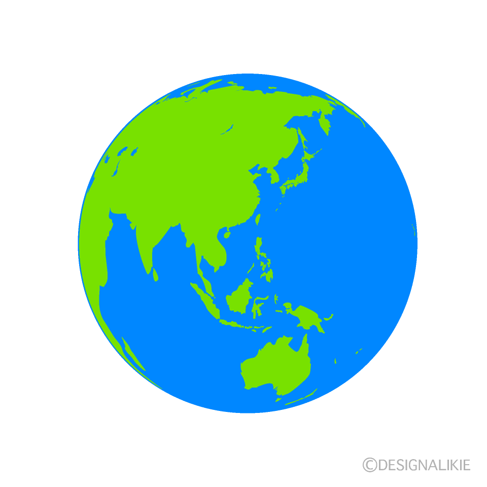 地球マークの無料イラスト素材 イラストイメージ