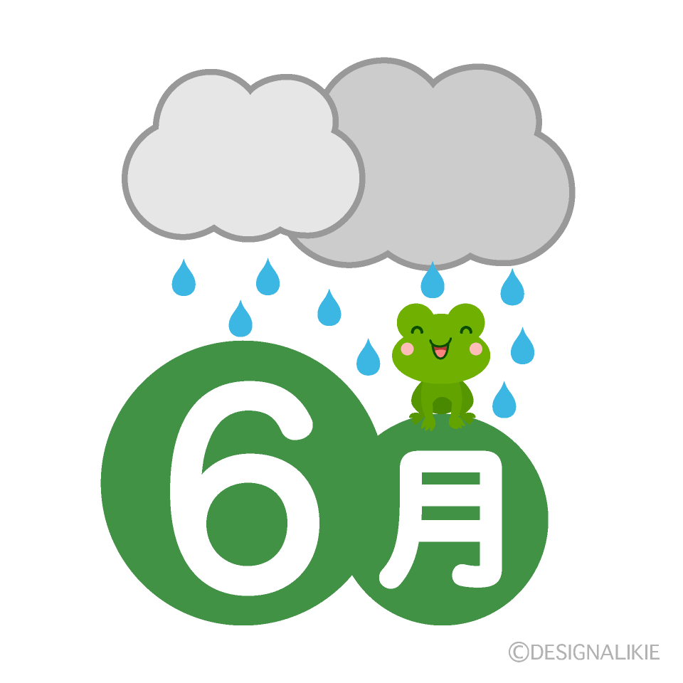 雨雲の６月イラストのフリー素材 イラストイメージ