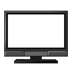 シンプルな液晶テレビ（画面透明）