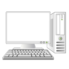 デスクトップパソコン（画面透明）