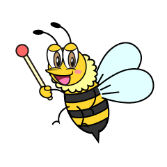 プレゼンするミツバチ