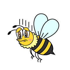 落ち込むミツバチ