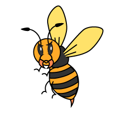 シンプルなスズメバチ