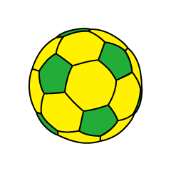 黄色と緑のサッカーボール