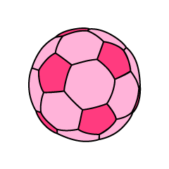 可愛いピンクのサッカーボール