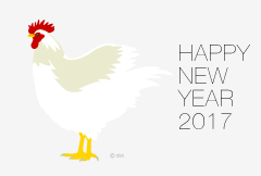 鶏デザインの年賀状