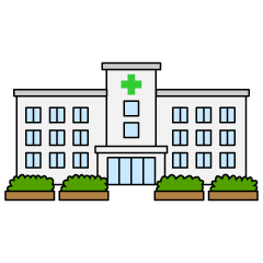 植木のある病院