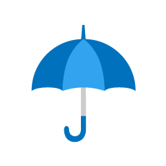 かわいい青い傘