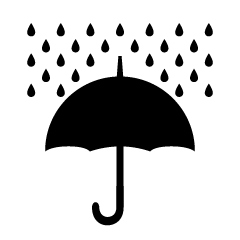 雨の傘アイコン