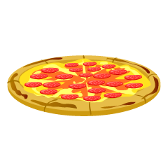 大きなピザ