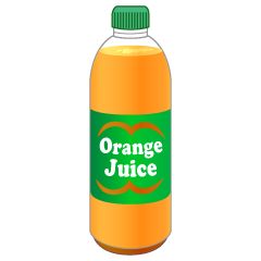 オレンジジュースペットボトル