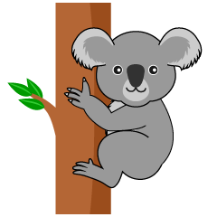 木を上るコアラ