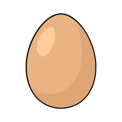 シンプルな茶色卵