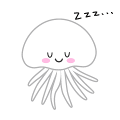 寝る可愛いクラゲ