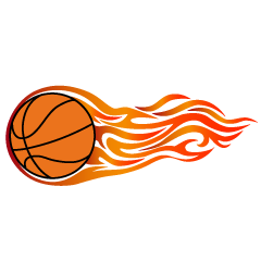 火を噴くバスケットボール