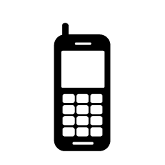 白黒の携帯電話