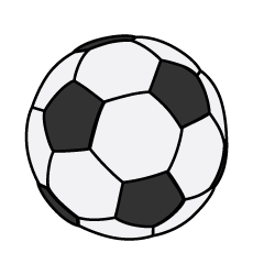 シンプルなサッカーボール